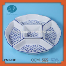 Ceramic Material and Porcelain Ceramic Type 5 compartment dinner plates